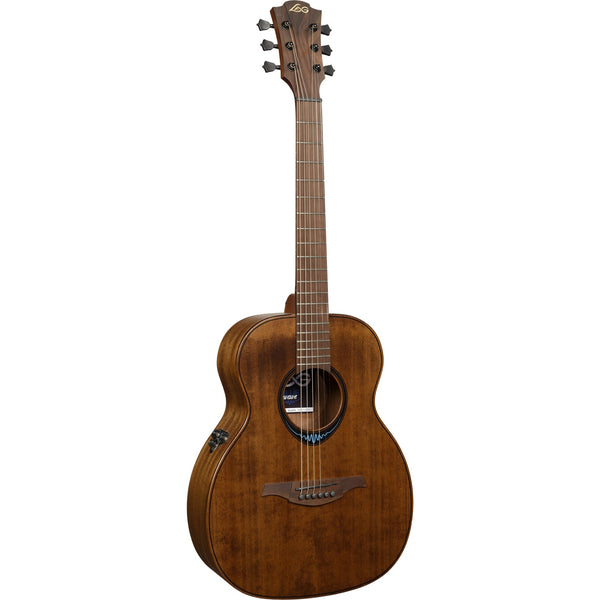Lag BlueWave Travel Vintage Brown Satin Smart Guitar