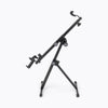Black guitar stand on a white background