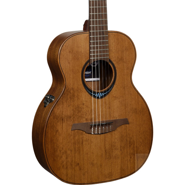 Lag BlueWave Travel Nylon Vintage Brown Satin Smart Guitar TNBW1TE-N-BRW