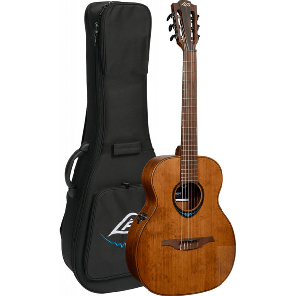 Lag BlueWave Travel Nylon Vintage Brown Satin Smart Guitar TNBW1TE-N-BRW