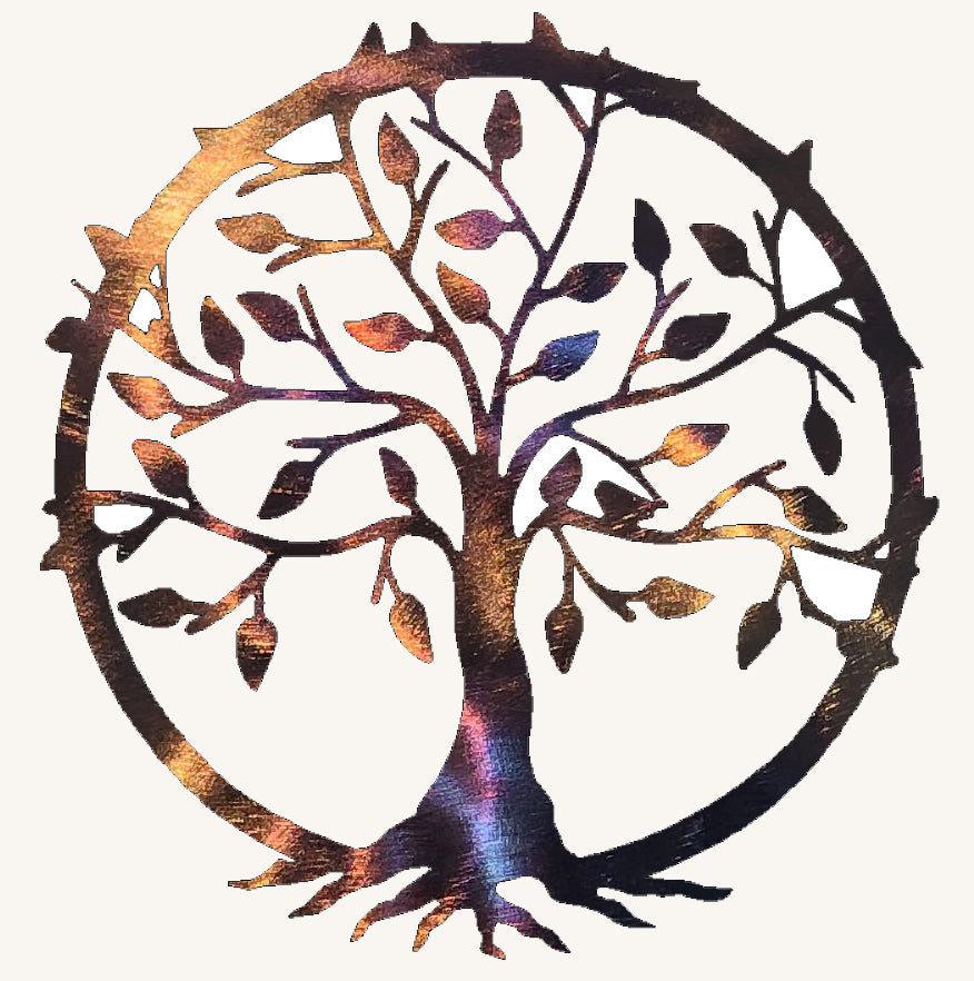 Tree of Life with Roots Metal Art Sculpture