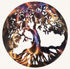 Tree of Life / Family Tree Round Metal Art Sculpture