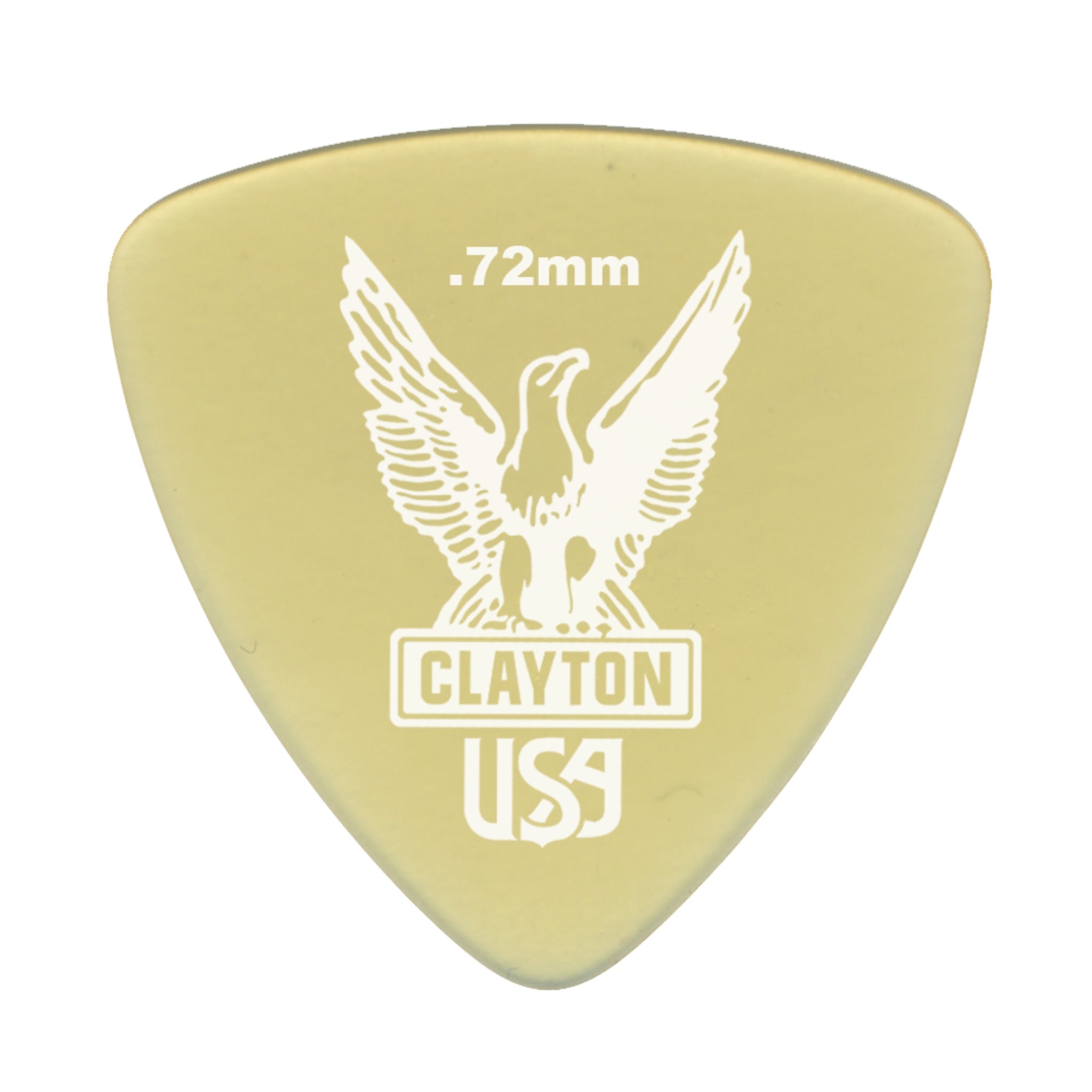 Clayton Ultem Rounded Triangle Picks — 12‑Pack (0.72mm)