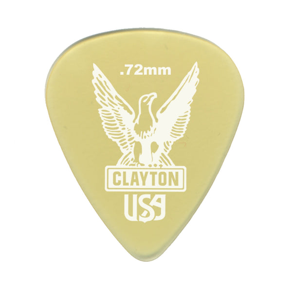 Clayton Ultem Standard Picks — 12‑Pack (0.72mm)