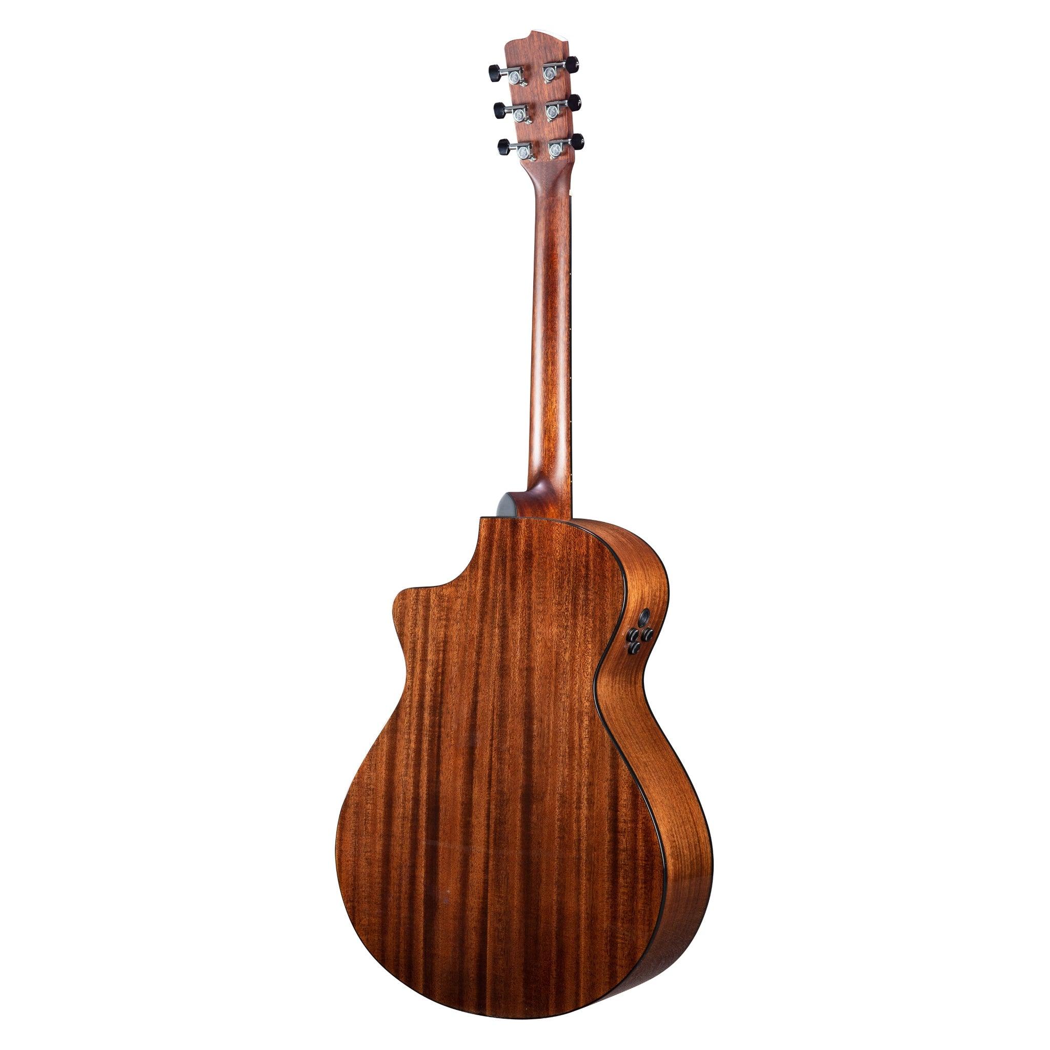 Wildwood Pro Dreadnought Concerto Suede CE African Mahogany-African Mahogany