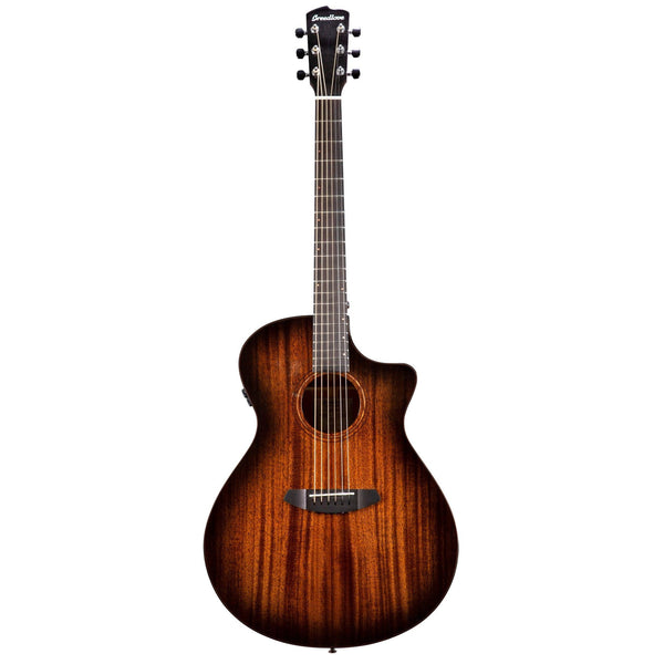 Wildwood Pro Dreadnought Concerto Suede CE African Mahogany-African Mahogany