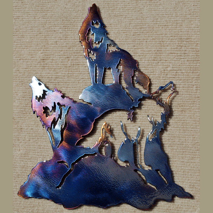 Wolf Song Night Metal Art (#103)