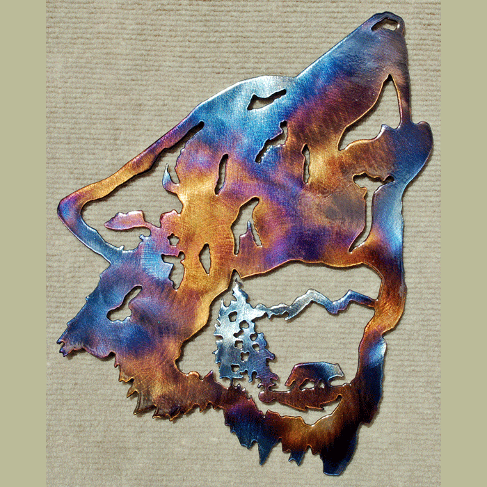 Wolf Head with Bear and Tree Interior (#104)