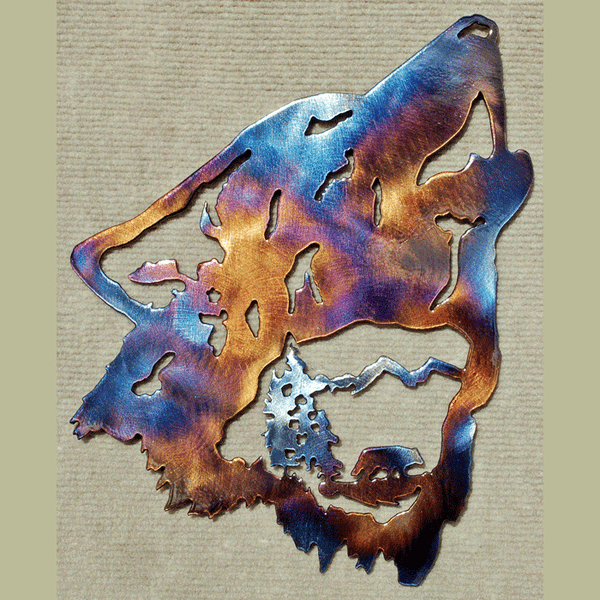 Wolf Head with Bear and Tree Interior (#104)