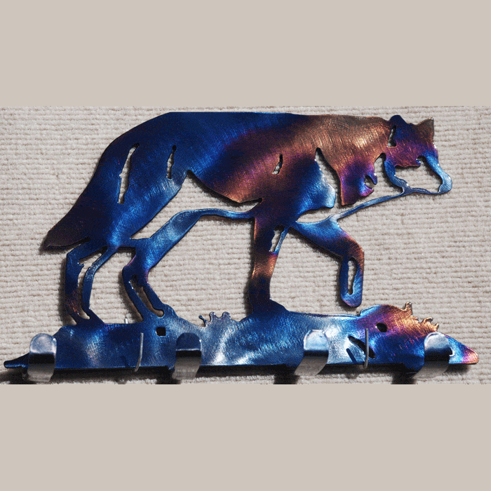 Wolf Walking Gently Key Holder (#105KH)