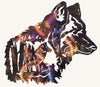 Wolf Head with Wolf and Tree Interior Metal Art (#106)