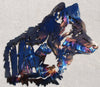 Wolf Head with Wolf and Tree Interior Metal Art (#106)