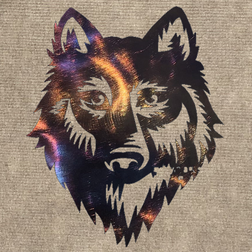 Wolf Face Front Metal Art (#126)