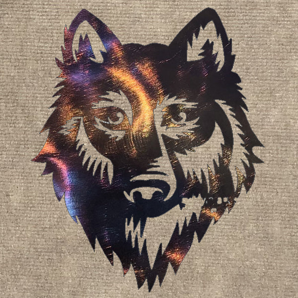Wolf Face Front Metal Art (#126)