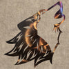Wolf Head Howling with Cut Out Face Metal Art (#127)