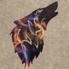 Wolf Head Howling Metal Art (#128)