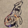 Wolf Sitting and Howling Cut Out Metal Art (#133)