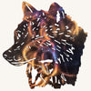 Wolf Head with Detail Metal Art (#136)