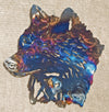Wolf Head with Detail Metal Art (#136)
