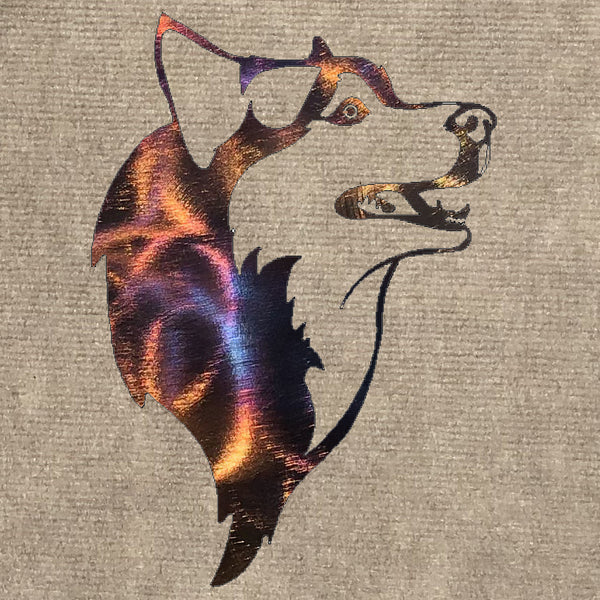 Wolf Face Profile Metal Art (#141)