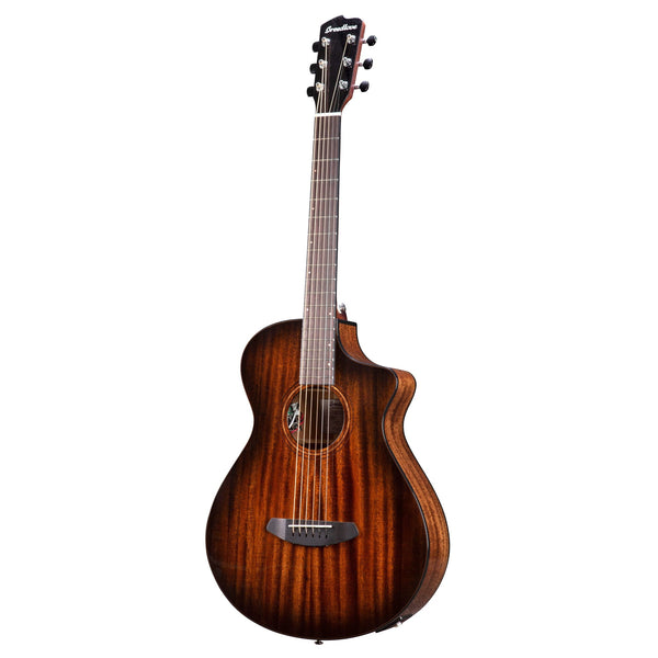 Breedlove Wildwood Pro Wildwood Pro Parlor Concertina Suede CE African Mahogany–African Mahogany — front angle
