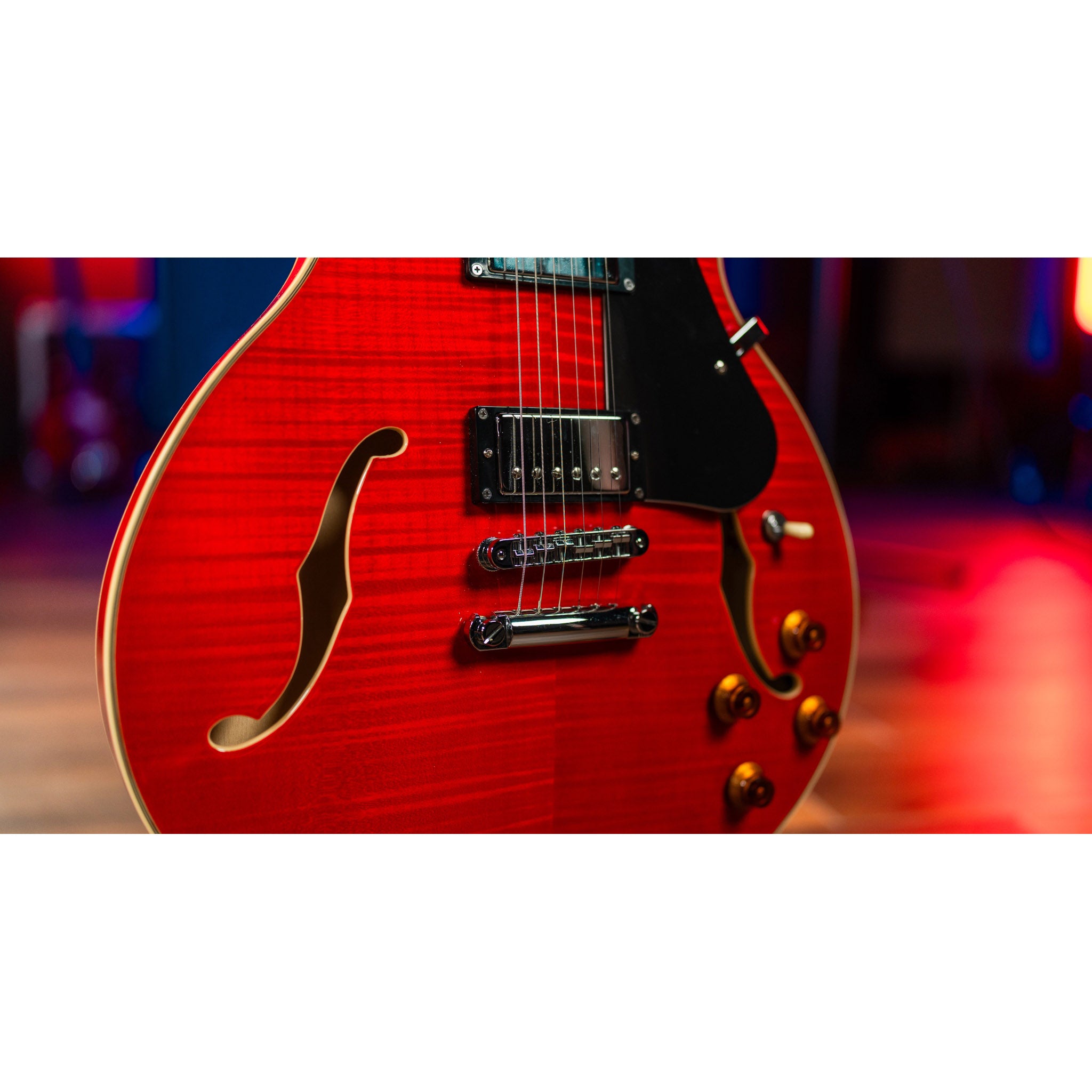 Washburn SH35TR Wing Series Semi Hollow Electric Guitar – Trans Red