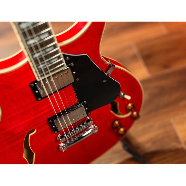 Washburn SH35TR Wing Series Semi Hollow Electric Guitar – Trans Red
