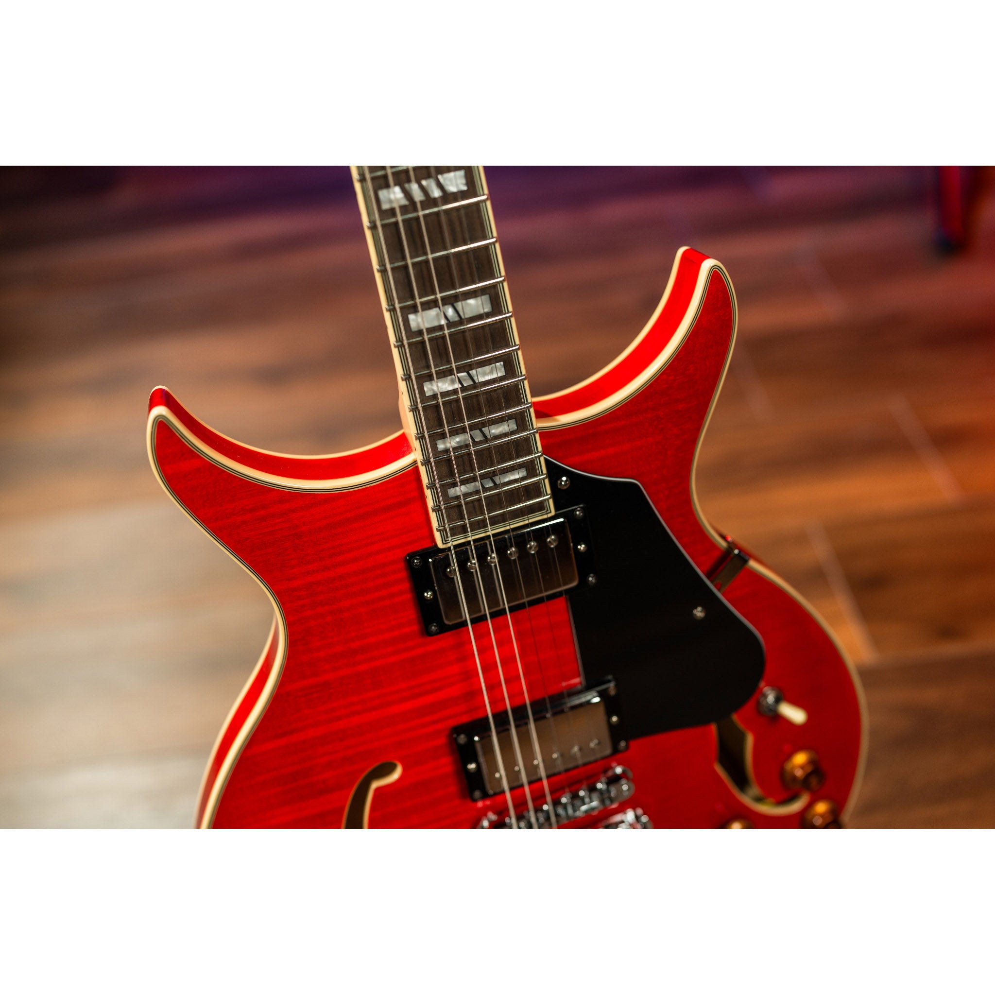 Washburn SH35TR Wing Series Semi Hollow Electric Guitar – Trans Red