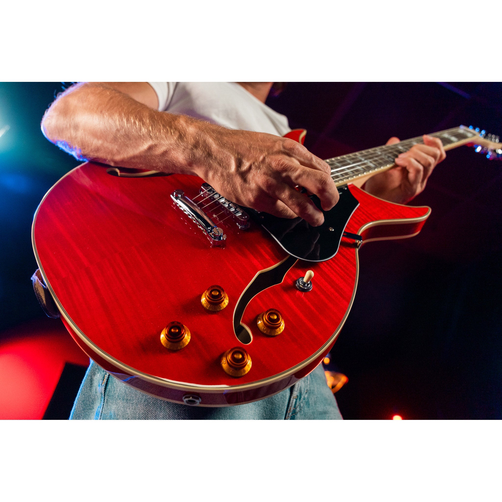 Washburn SH35TR Wing Series Semi Hollow Electric Guitar – Trans Red