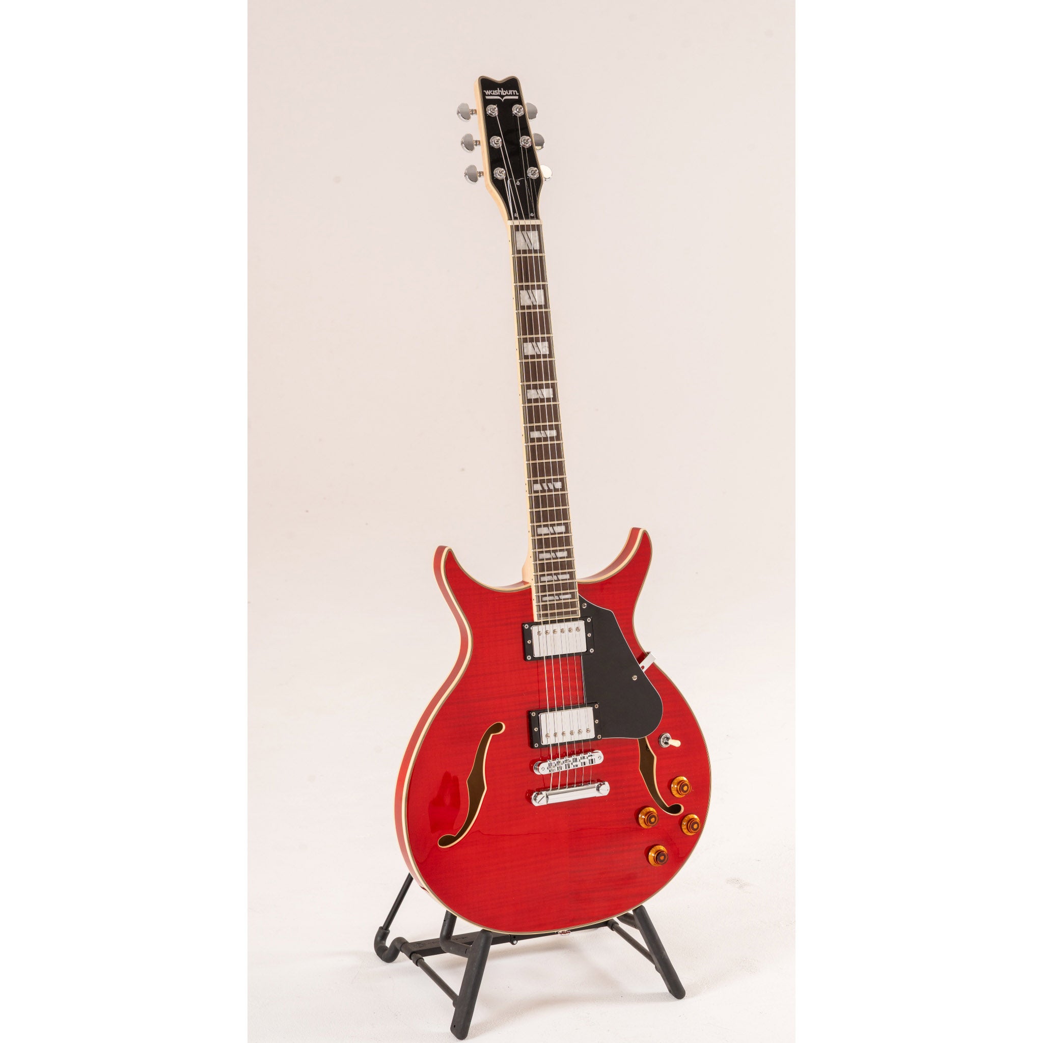 Washburn SH35TR Wing Series Semi Hollow Electric Guitar – Trans Red