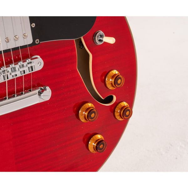 Washburn SH35TR Wing Series Semi Hollow Electric Guitar – Trans Red