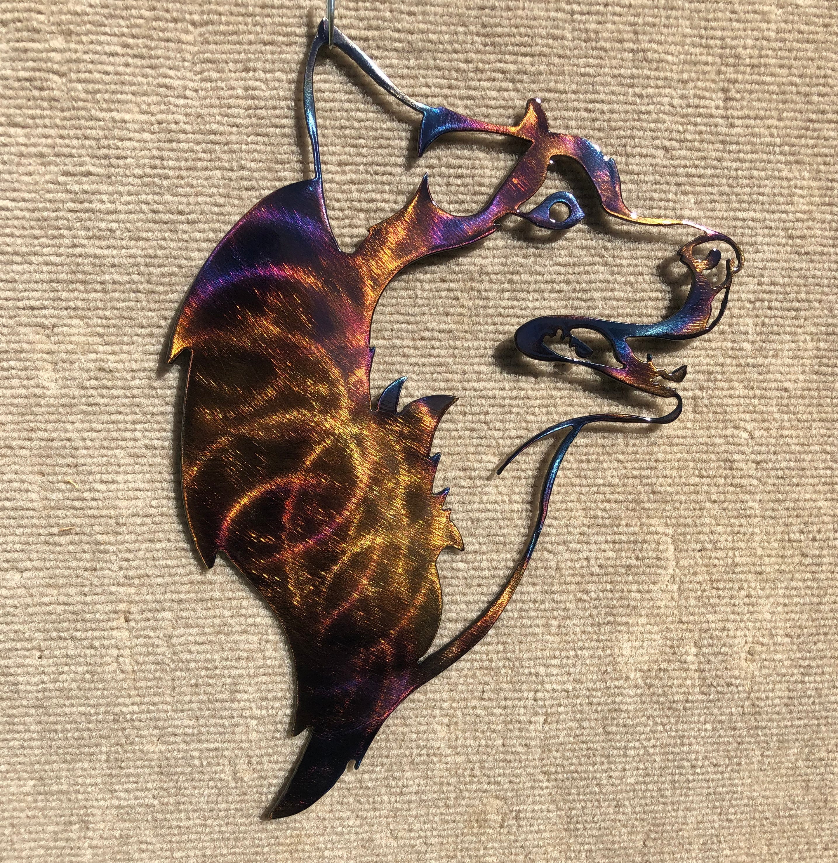 Wolf Face Profile Metal Art (#141)