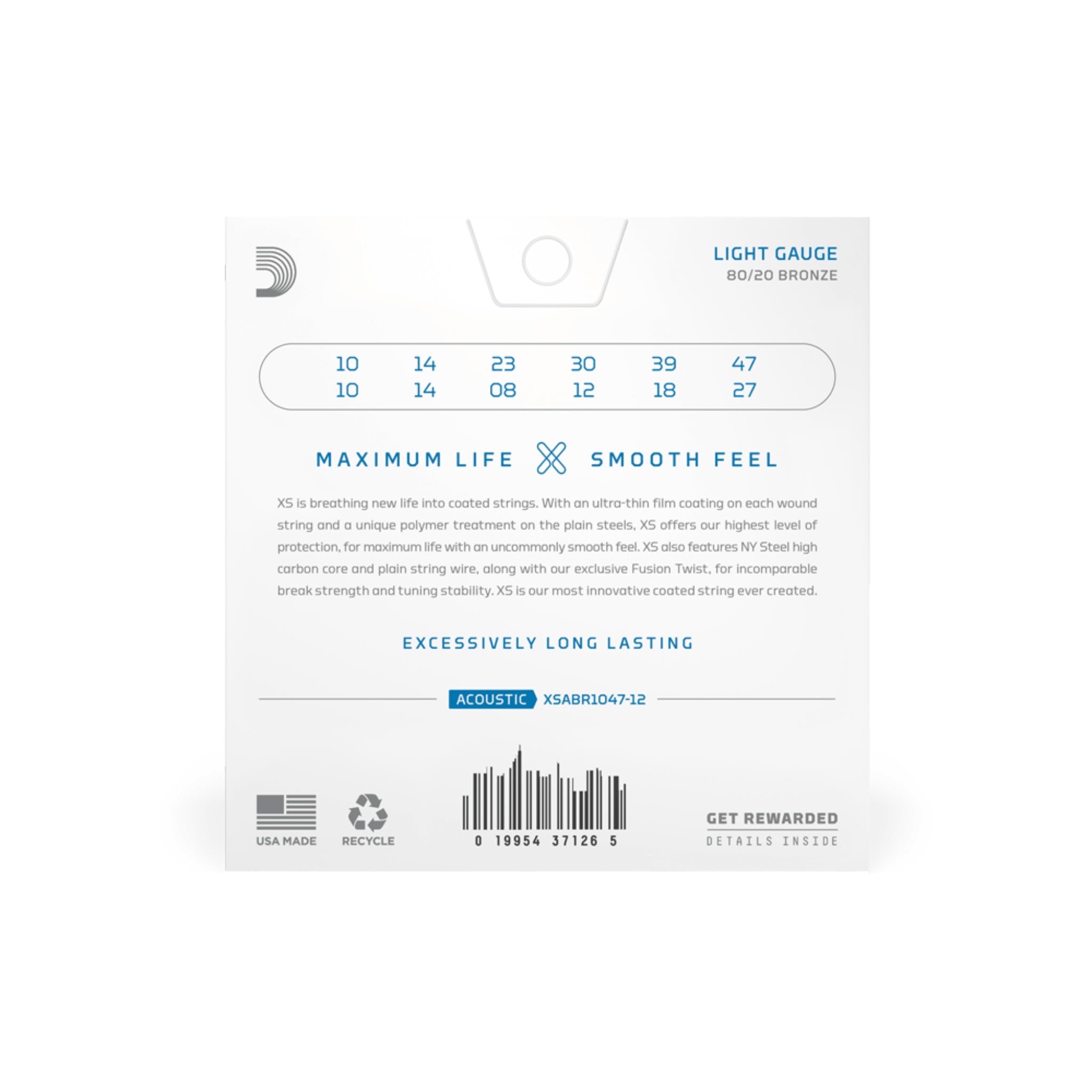 D'Addario XSABR1047-12 Acoustic Strings