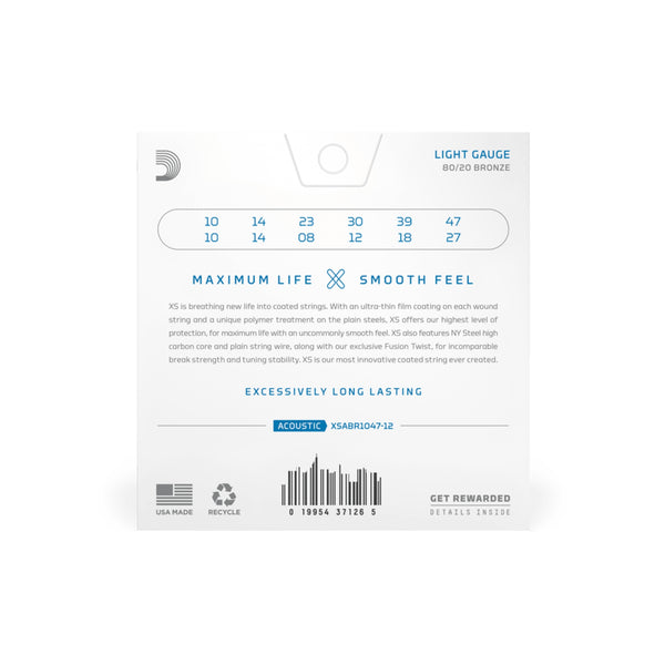 D'Addario XSABR1047-12 Acoustic Strings