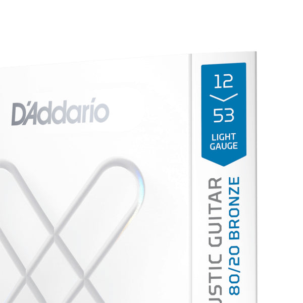 D'Addario XSABR1253 XS 80/20 Bronze Acoustic Guitar Strings Medium (12-53)