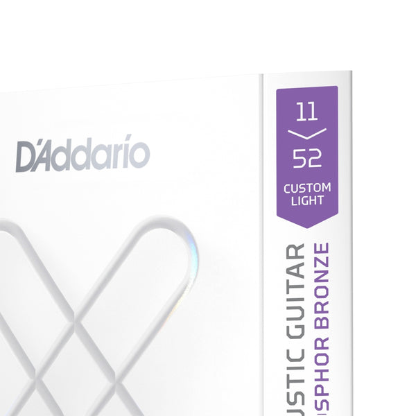 D'Addario XS Phosphor Bronze Acoustic Guitar Strings Custom Light (11-52)
