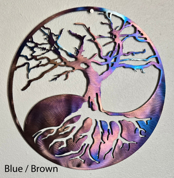 Yin Yang Tree Metal Art Sculpture