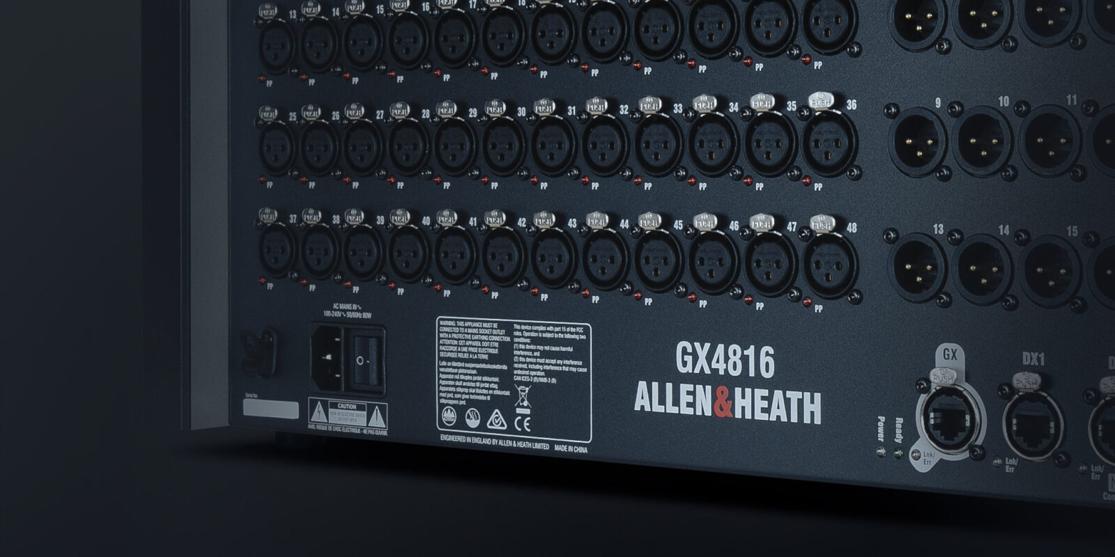 Allen & Heath GX4816 96kHz stage rack