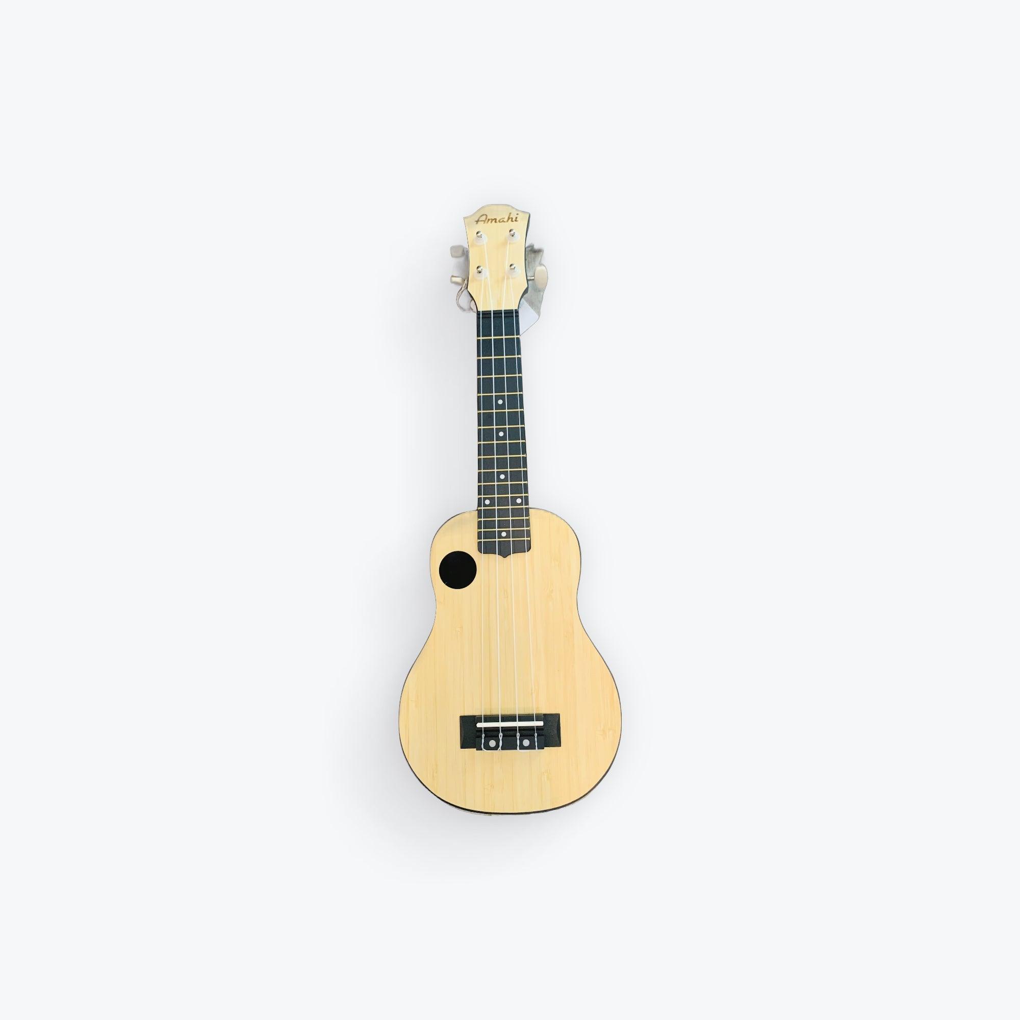 Amahi Ukulele HCLF330 Amahi ABS Plastic Back & Sides, Zebrawood Top, Soprano - El Cajon Guitars and Music