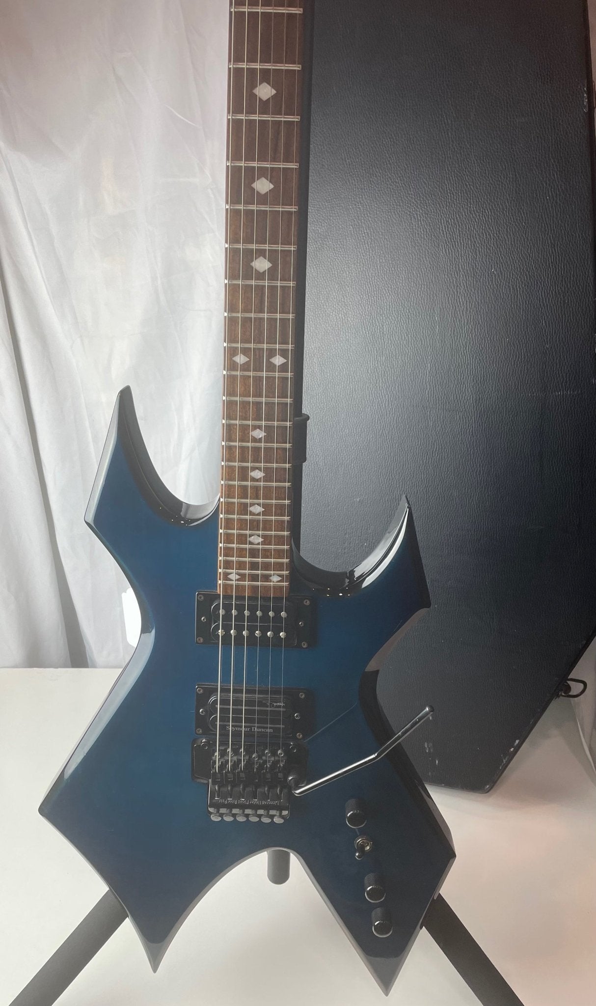 B.C. RICH WARLOCK with Seymour Duncan DimeBag Pickups and Coffin Case - El Cajon Guitars and Music