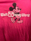 Faded Pink Mickey Mouse T-shirt Walt Disney World Tee - L