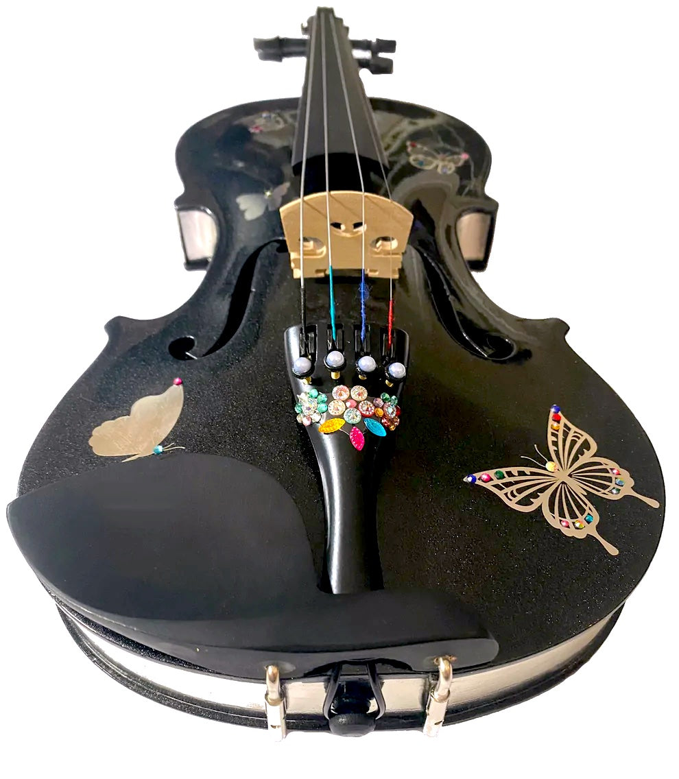 Rozanna's Metallic Butterfly Bling Black Violin Outfit