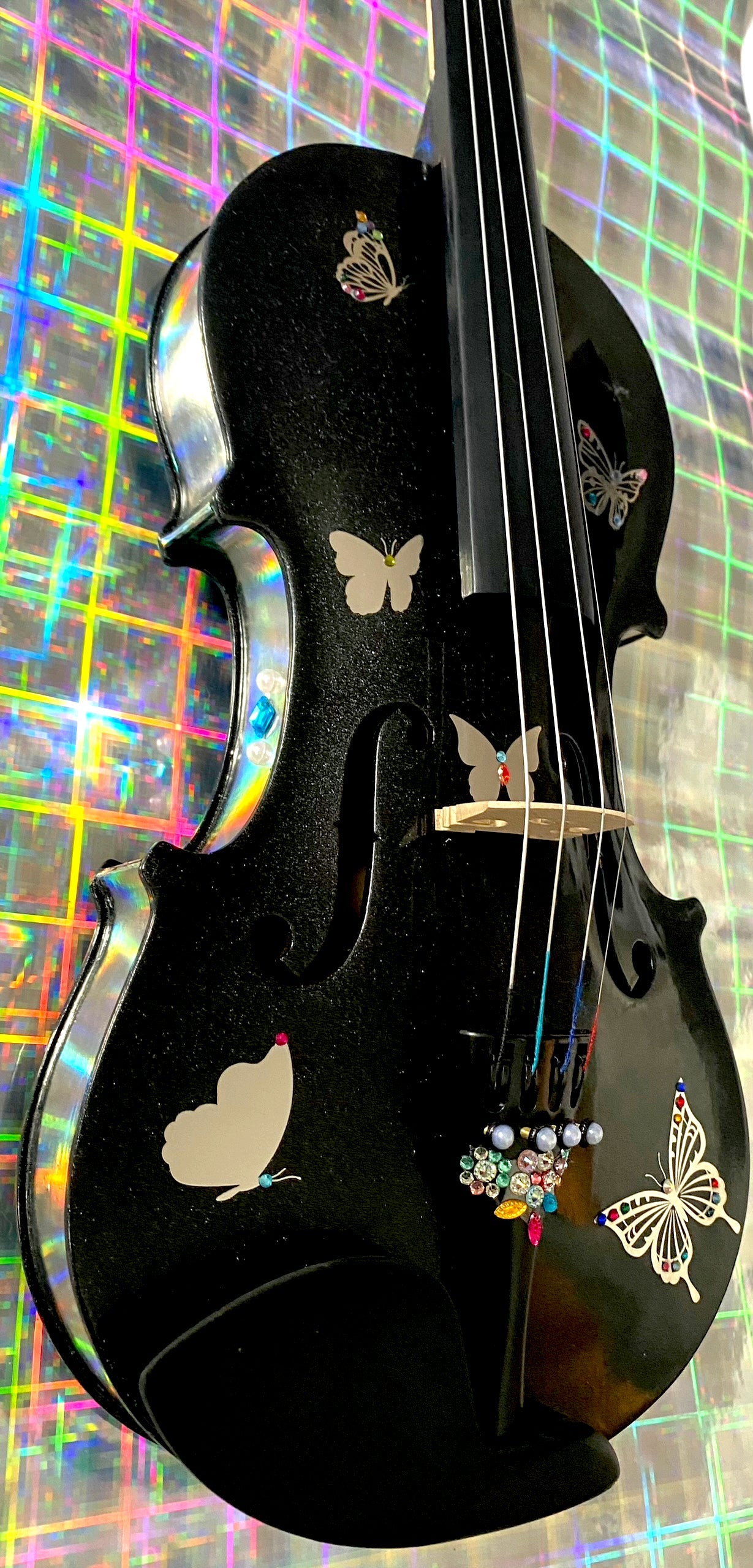 Rozanna's Metallic Butterfly Bling Black Violin Outfit