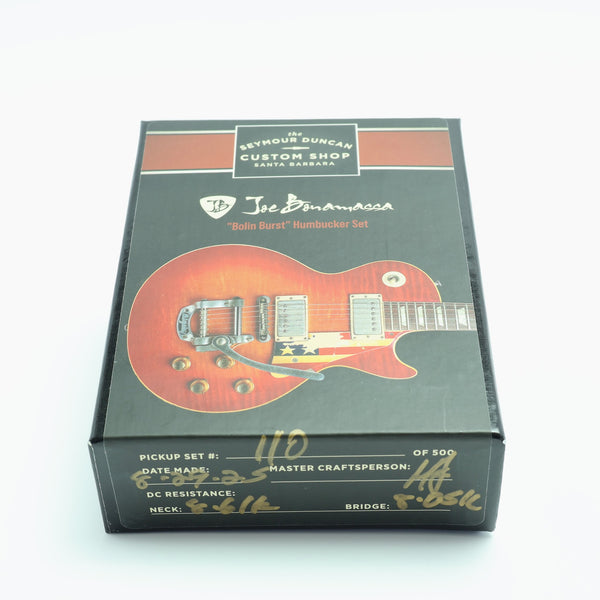 Seymour Duncan Joe Bonamassa Bolin Burst signed humbucker set, numbered box, set #110 of 500