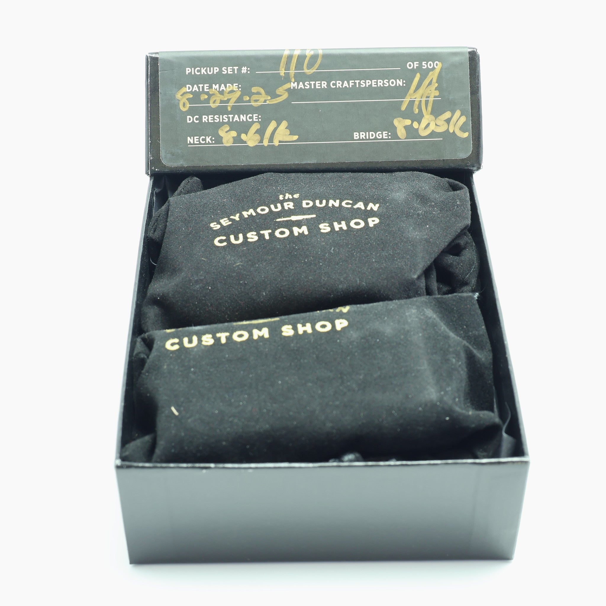 Seymour Duncan Joe Bonamassa Bolin Burst signed humbucker set, Custom Shop pouches in the box