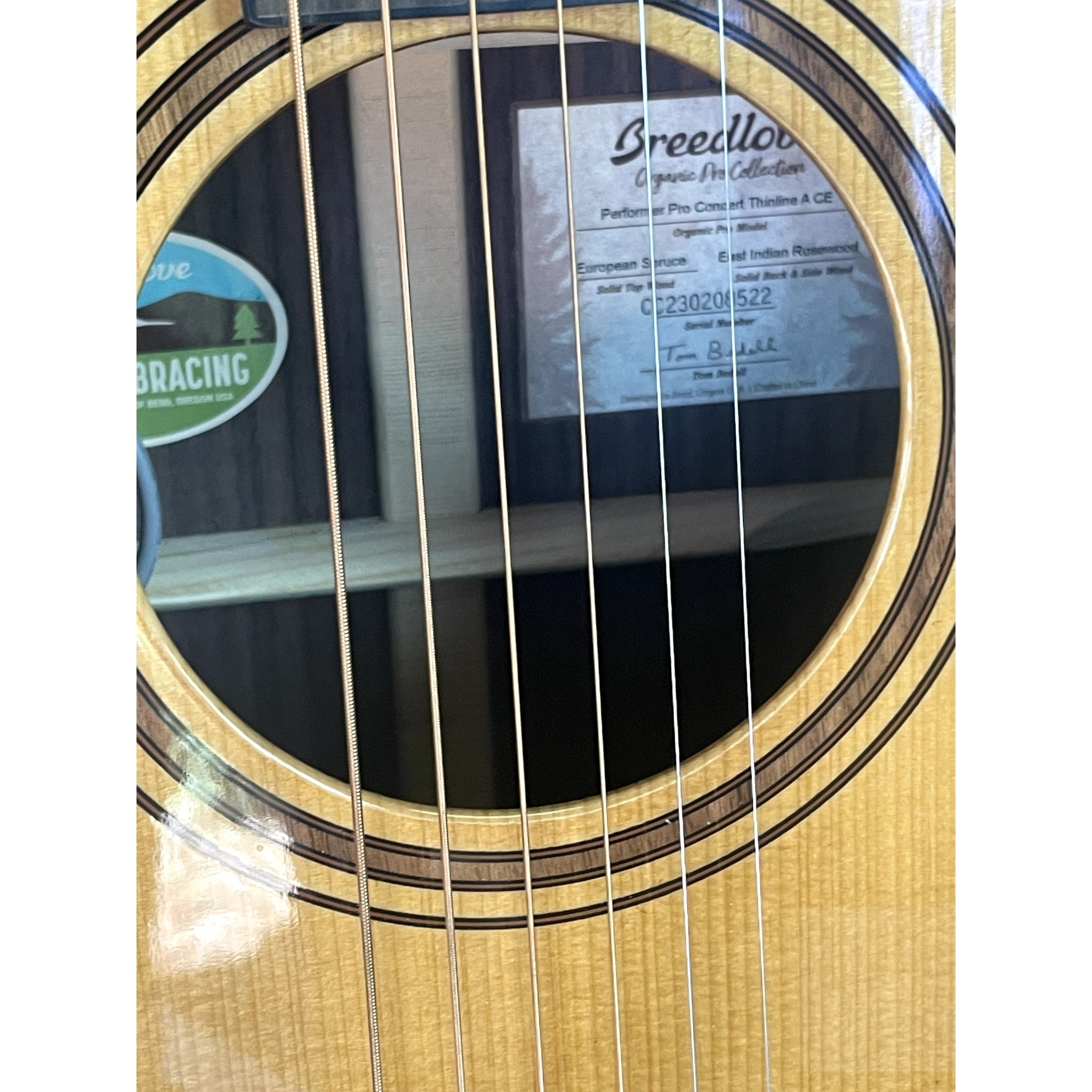 Breedlove Performer Pro Concert Thinline Aged Toner CE European - EI Rosewood - Hardshell Case Included - El Cajon Guitars and Music