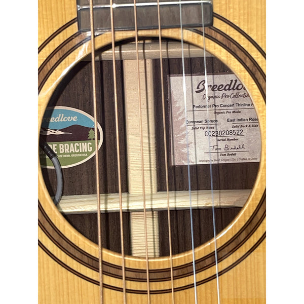 Breedlove Performer Pro Concert Thinline Aged Toner CE European - EI Rosewood - Hardshell Case Included - El Cajon Guitars and Music