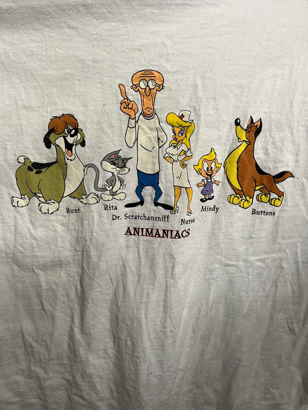 VTG Animaniacs TV Show T-shirt 1993 Promo Cast Tee - L