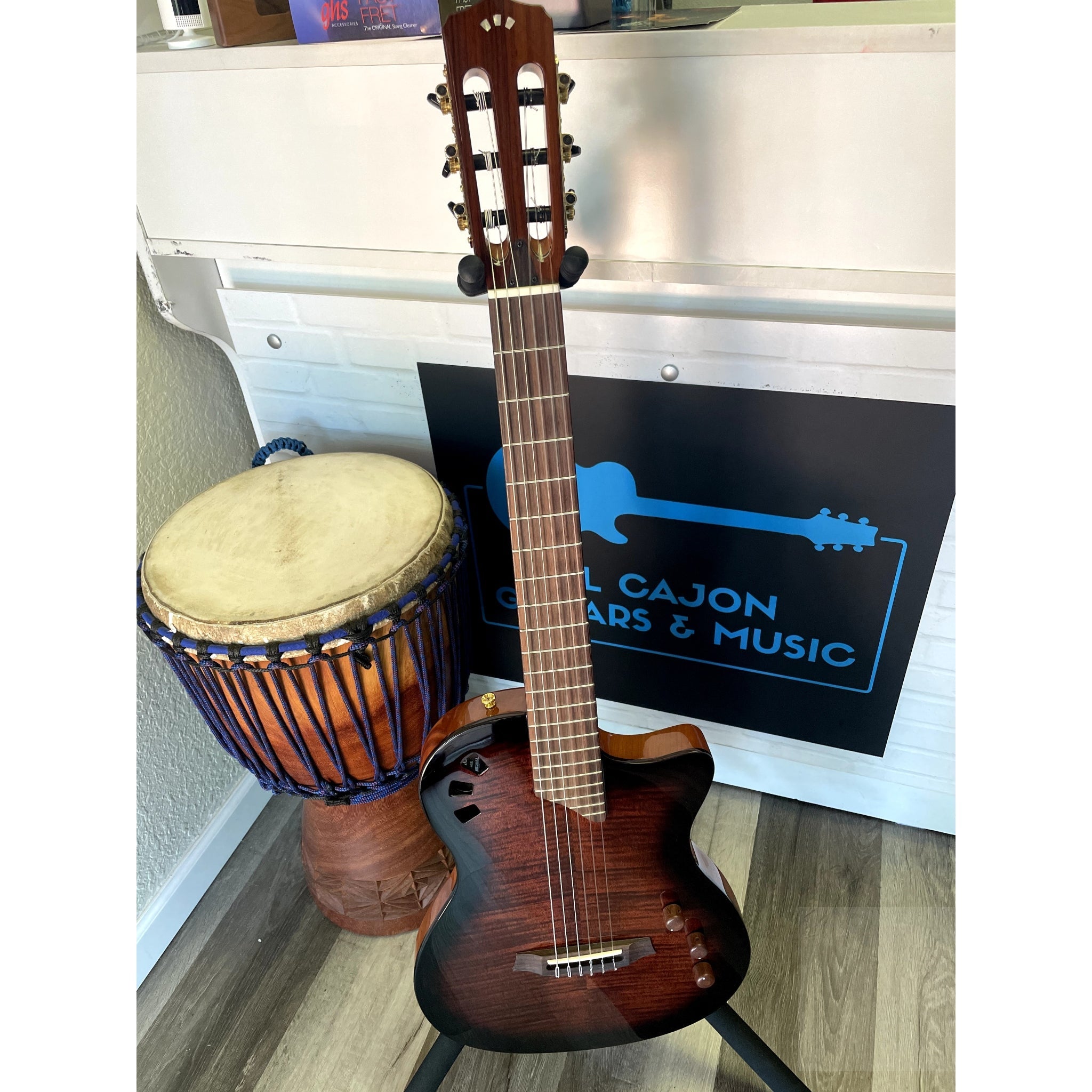 Cordoba Stage Edge Burst Thinbody Nylon Acoustic - Electric Guitar - El Cajon Guitars and Music