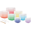 7 Chakra Color Quartz Crystal Singing Bowls Set (8"-14")